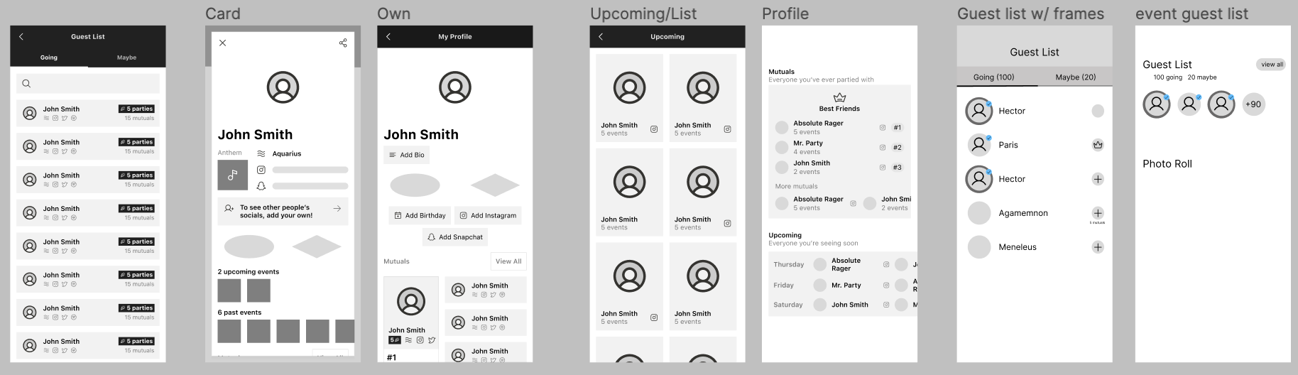 Initial Wireframe